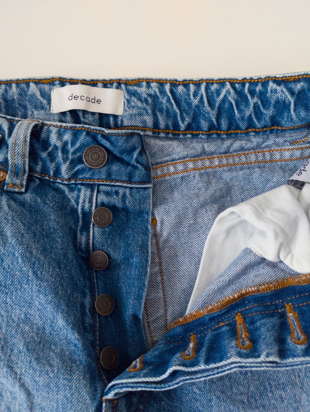 Decade Studio Alex Slim Tapered Non Stretch Denim Jeans 27 Raw Hem Cropped - Picture 4 of 11